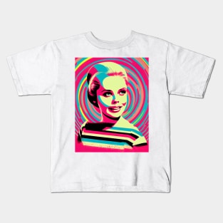 Vintage pop art style woman Kids T-Shirt